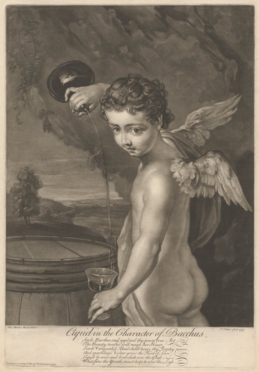 Amor v postavě Baccha od John Faber the younger