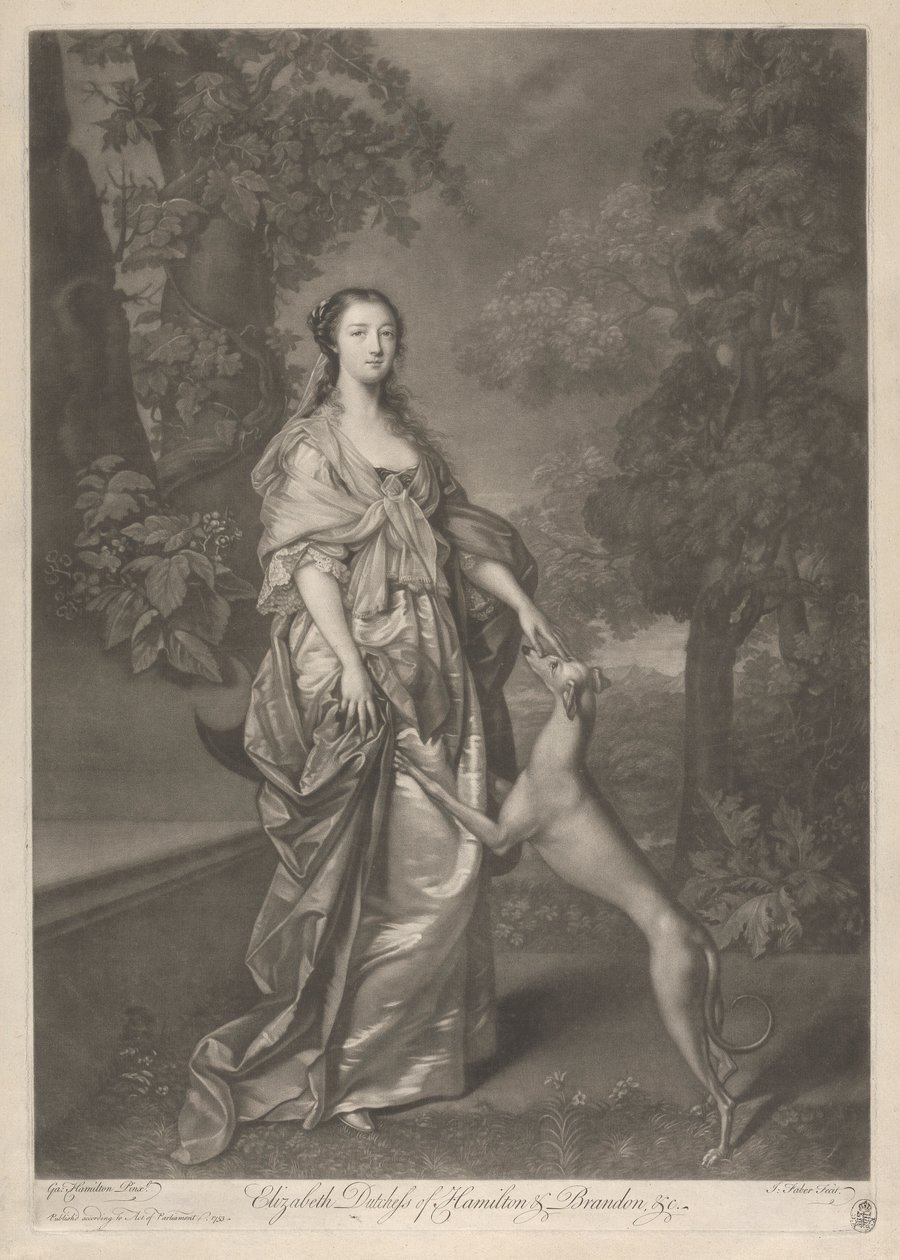 Alžběta, vévodkyně z Hamiltonu od John Faber the younger