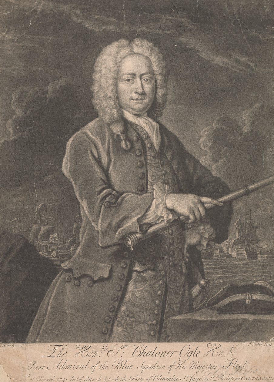 Sir Chaloner Ogle od John Faber the younger