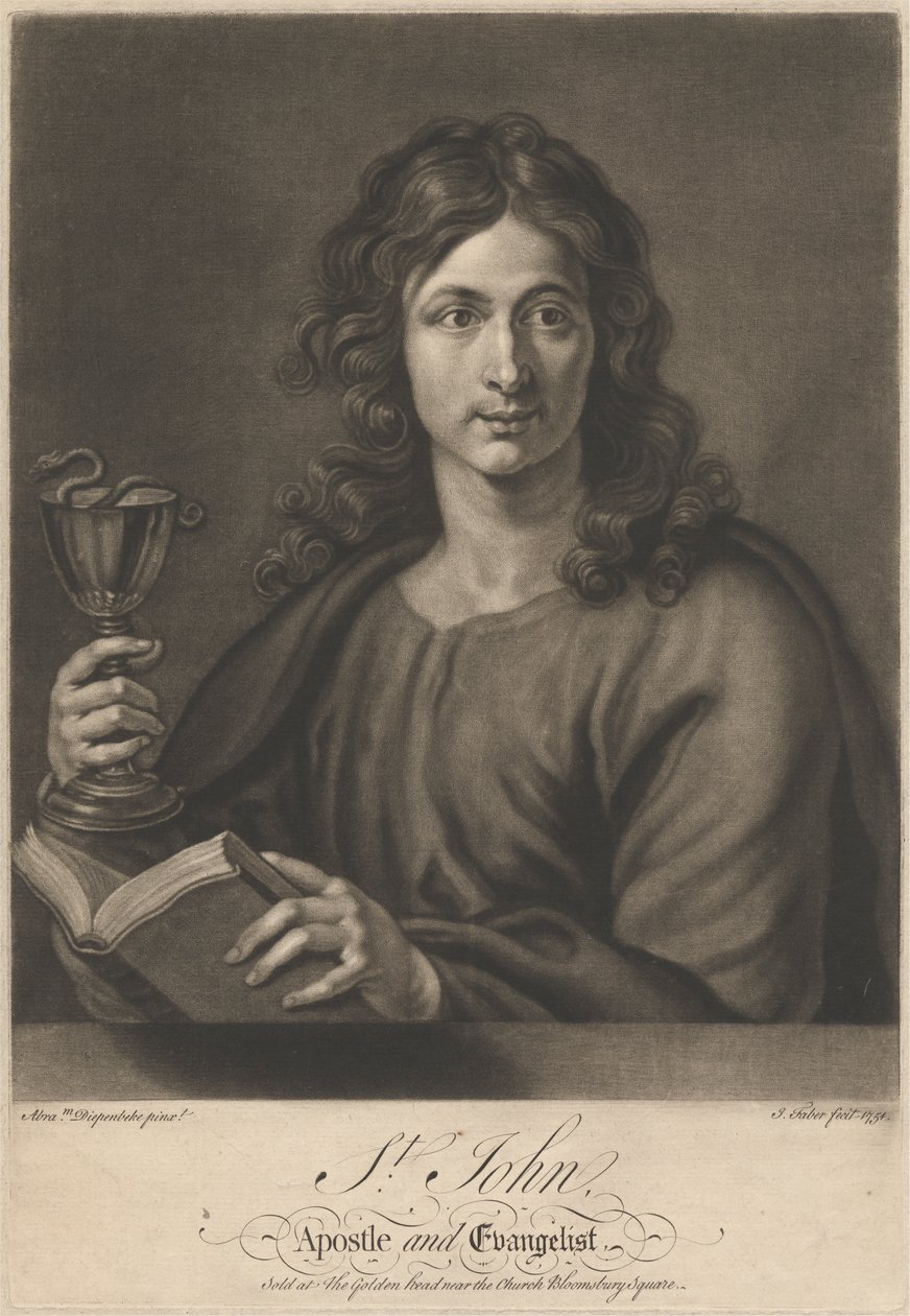 Svatý Jan, apoštol a evangelista od John Faber the younger
