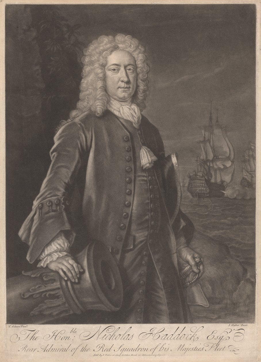 Ctihodný Nicholas Haddock, Esq. od John Faber the younger