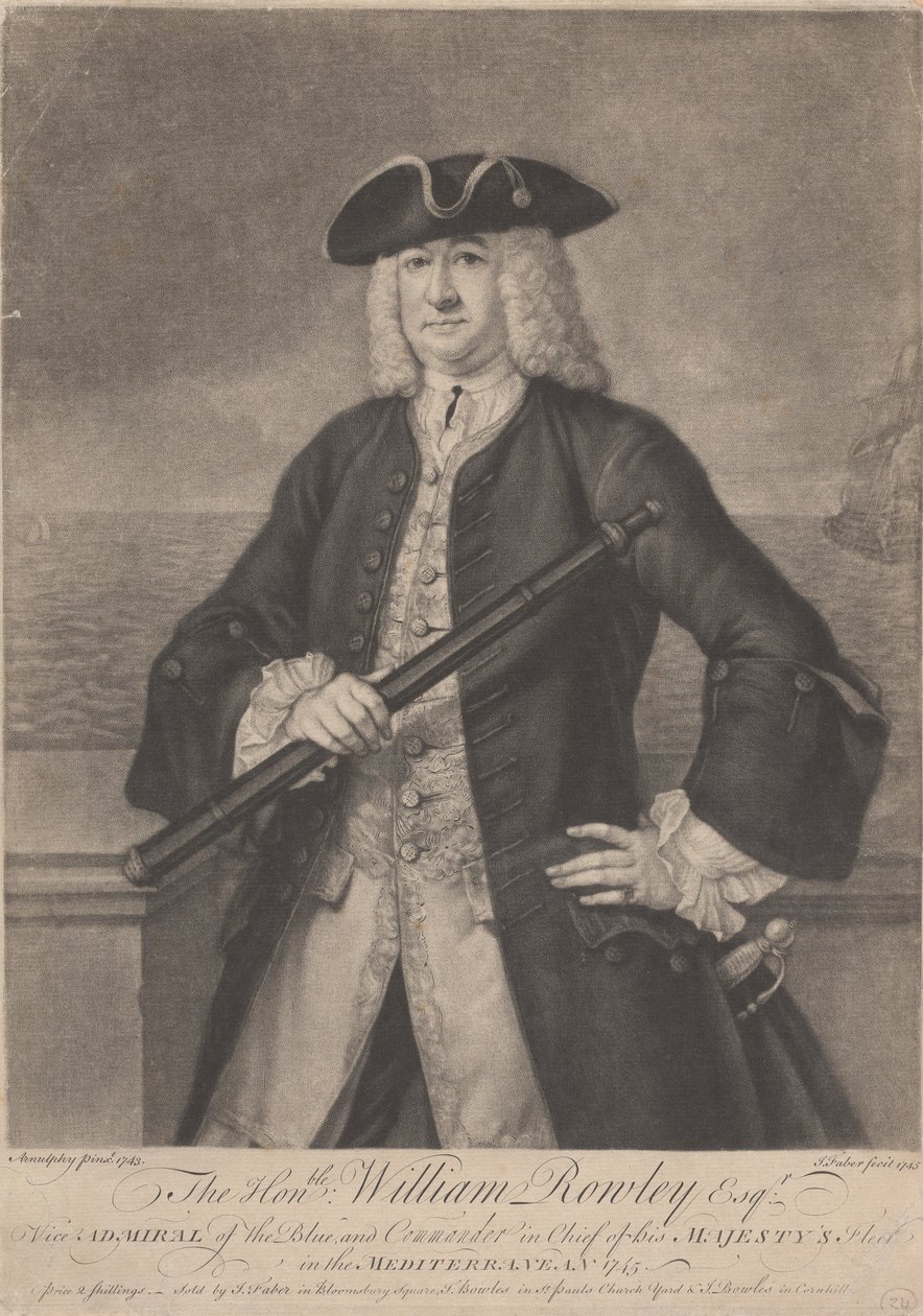 Čestný William Rowley Esq. od John Faber the younger