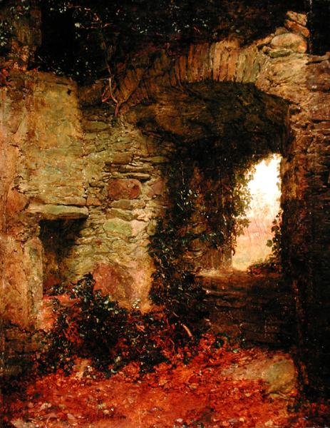 Galloway Keep, c.1870 (olej na panelu) od John Faed