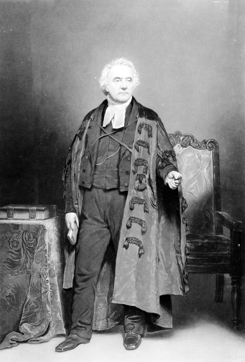 Thomas Chalmers, vyryl James Faed, 1849 (mezzotinta) od John Faed