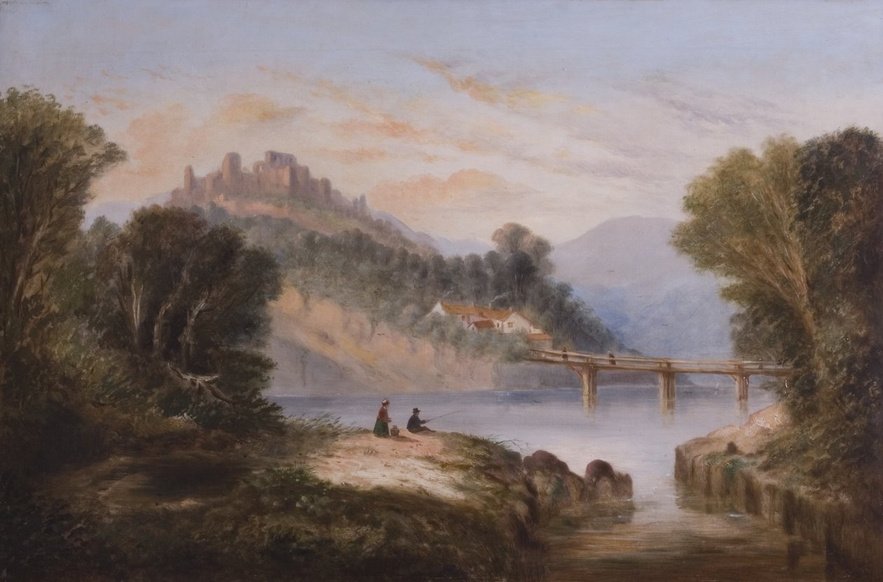 Hrad Dunluce, Antrim, kolem roku 1860 od John Faulkner