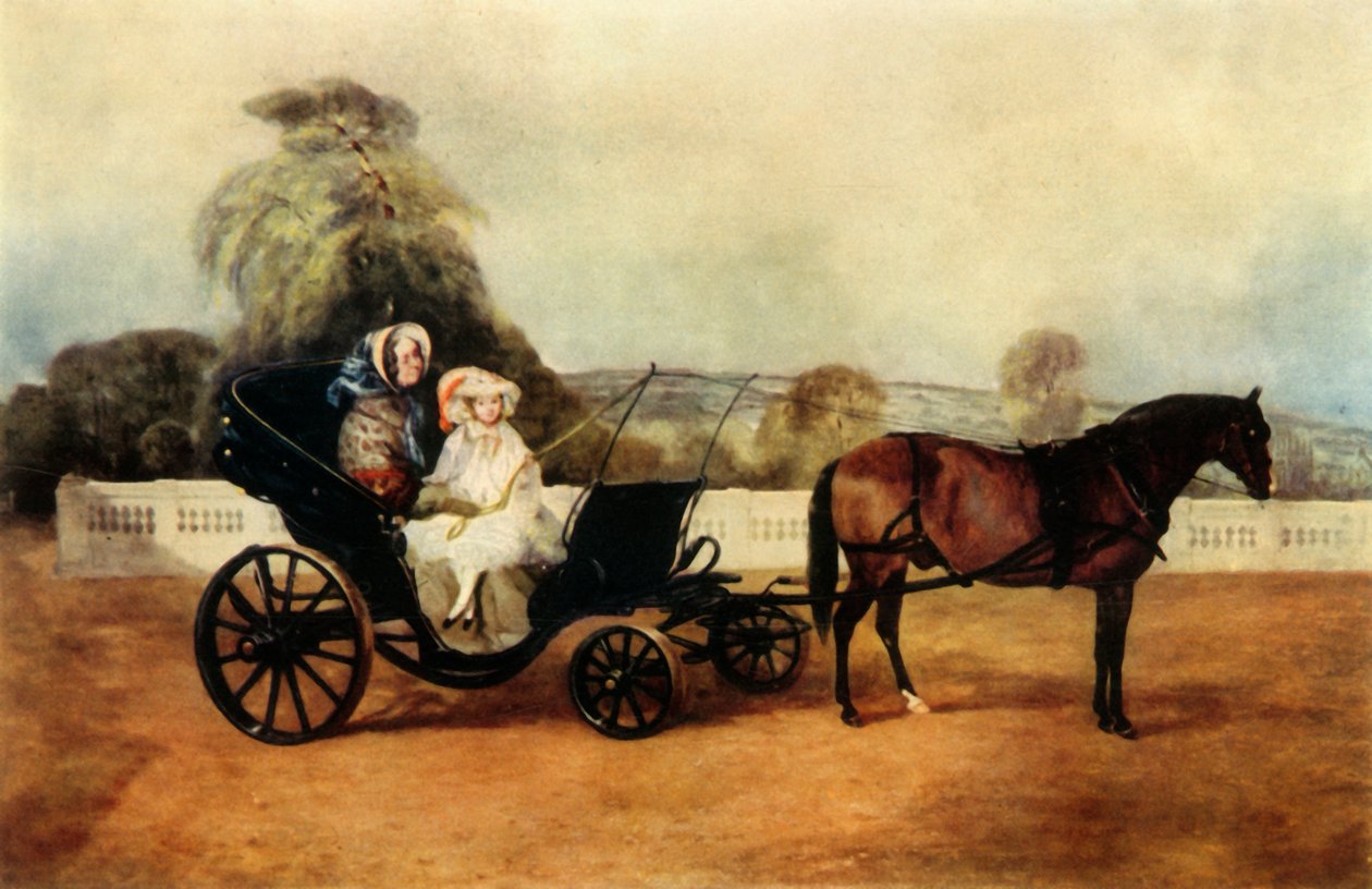 „Viktoriánská babička jedoucí v kočáru poníka...“, počátek poloviny 19. století, 1942. od John Ferneley