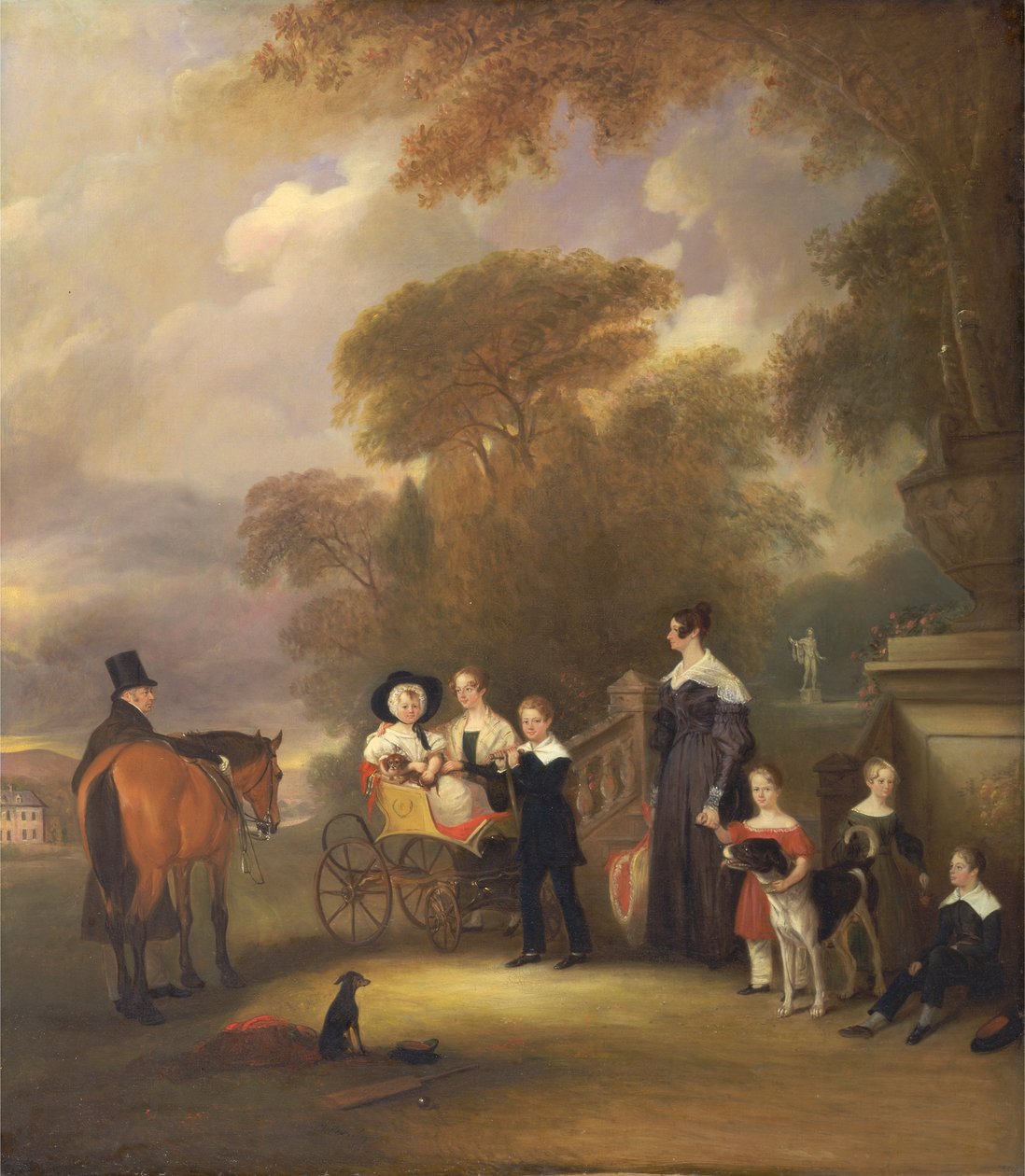 Rev. a paní Henry Palmerovi se svými šesti mladšími dětmi ve Withcote Hall, Near Oakham, Leicestershire od John Ferneley