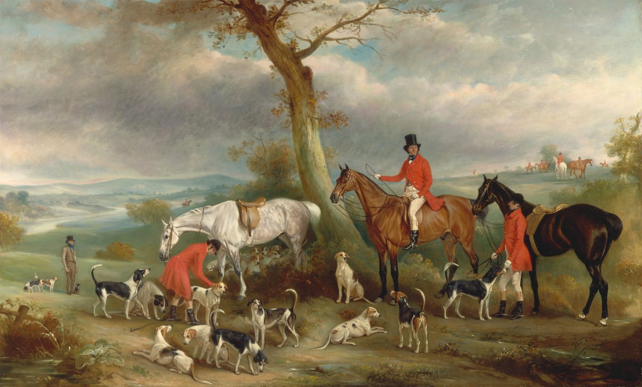 Thomas Wilkinson, M.F.H., s Hurworth Foxhounds od John Ferneley