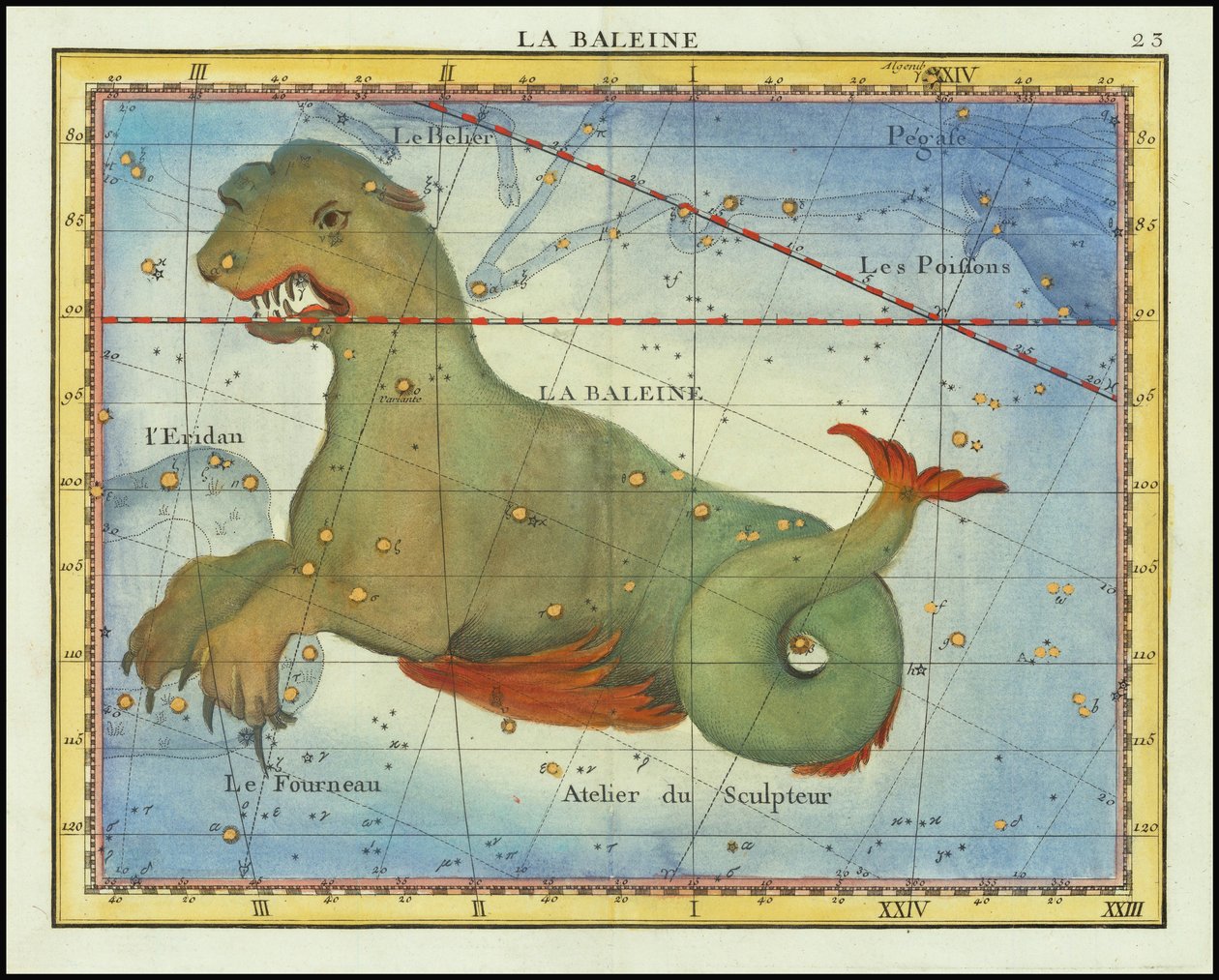 1776 - John Flamsteed - La Baleine (Cetus) od John Flamsteed