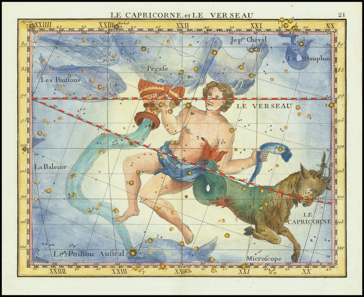 1776 - John Flamsteed - Le Capricorne, et Le Verseau (Kozoroh a Vodnář) od John Flamsteed
