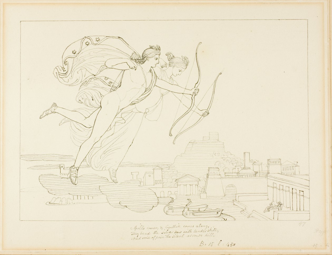 Apollón a Diana od John Flaxman