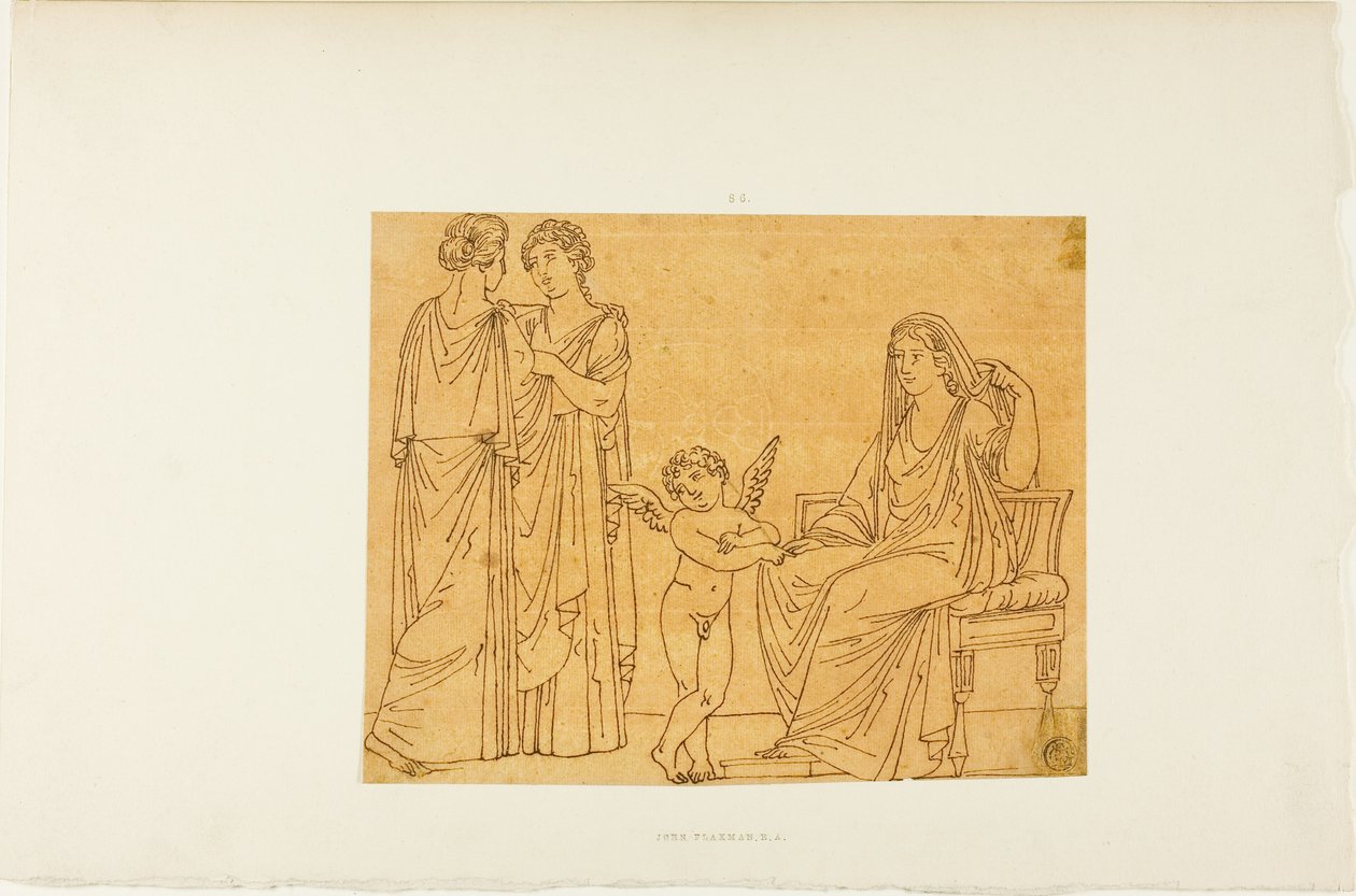 Amor a tři ženy od John Flaxman