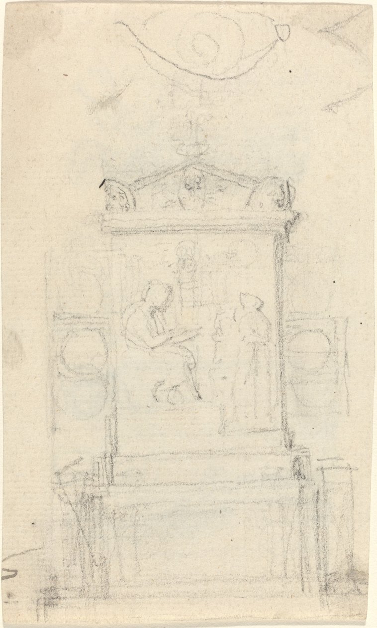 Návrh hrobky Dr. Josepha Wartona od John Flaxman