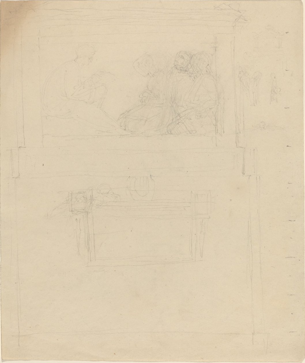 Návrhy pomníku sira Williama Jonese (?) [recto and verso] od John Flaxman