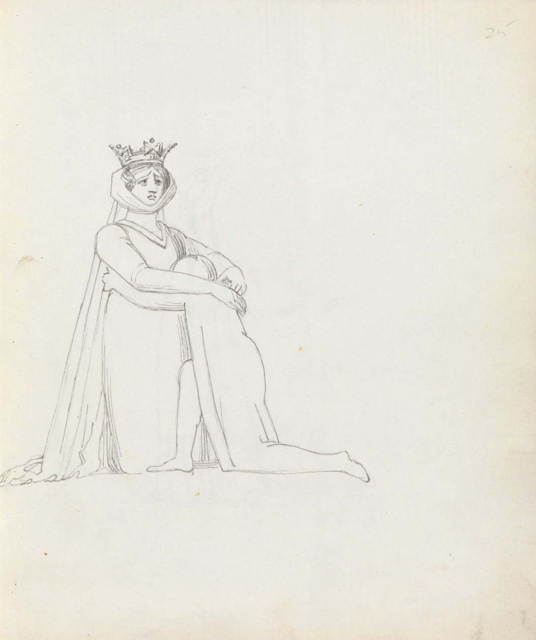 Kresba paní Siddonsové jako Constance, 1783 (pero, inkoust a mytí na papíře) od John Flaxman