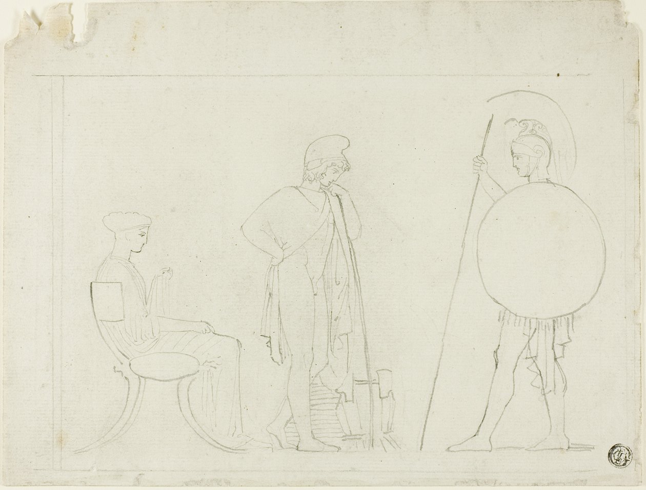 Hector Chiding Paříž od John Flaxman