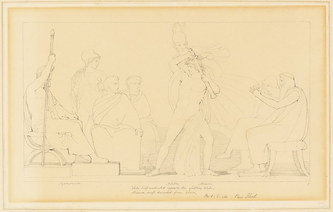 Minerva a Achilles od John Flaxman