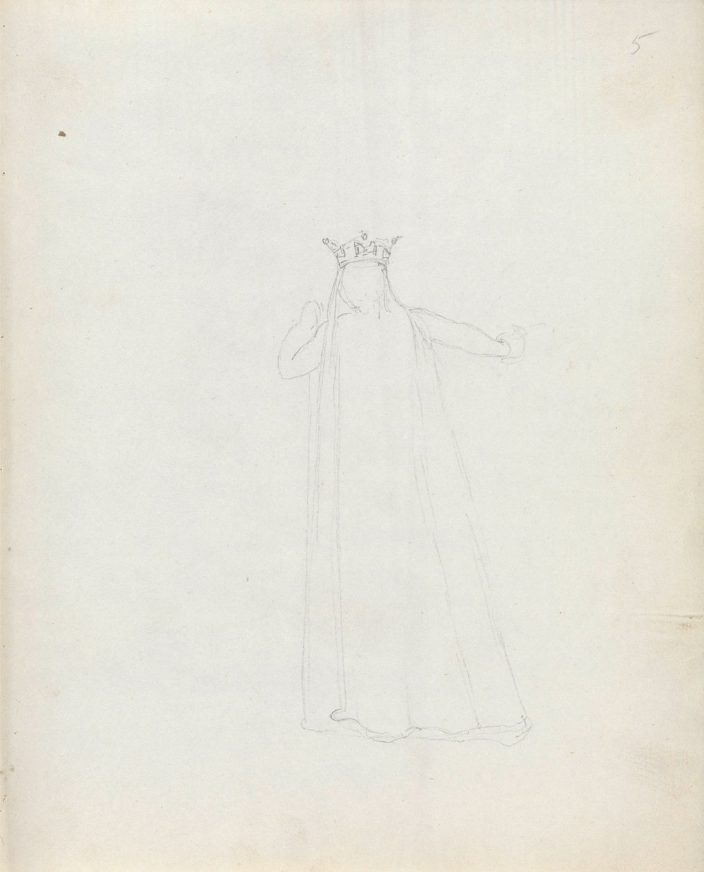 Mrs Siddons jako Constance, 1783 (pero, inkoust a mytí na papíře) od John Flaxman
