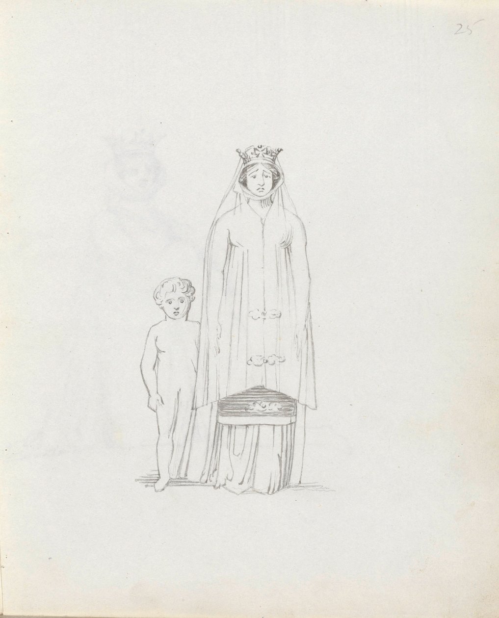 Paní Siddons jako Constance s dítětem, 1783 (pero, inkoust a mytí na papíře) od John Flaxman