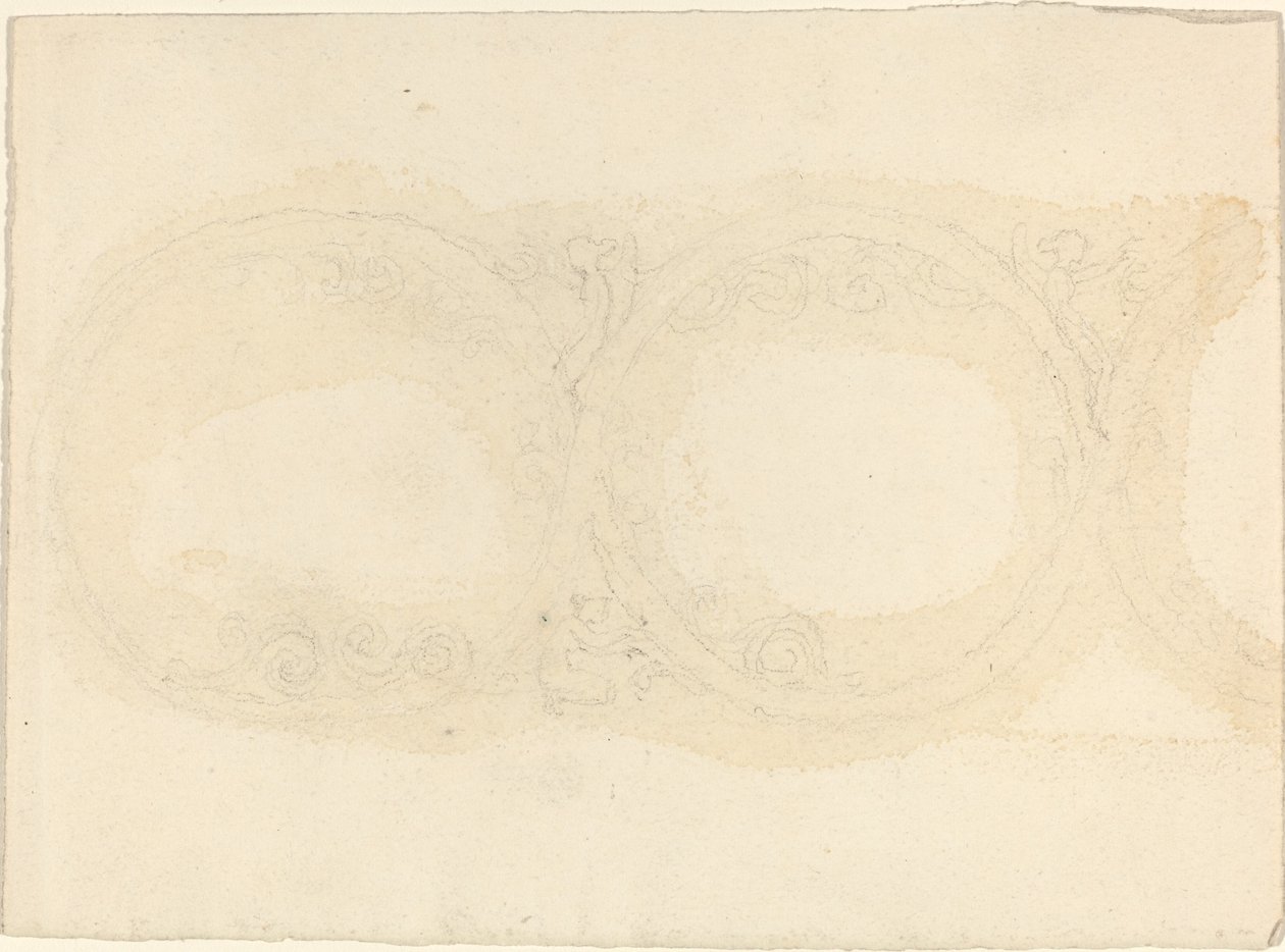 Ornamentální okrajový design s okřídlenými ženskými postavami od John Flaxman