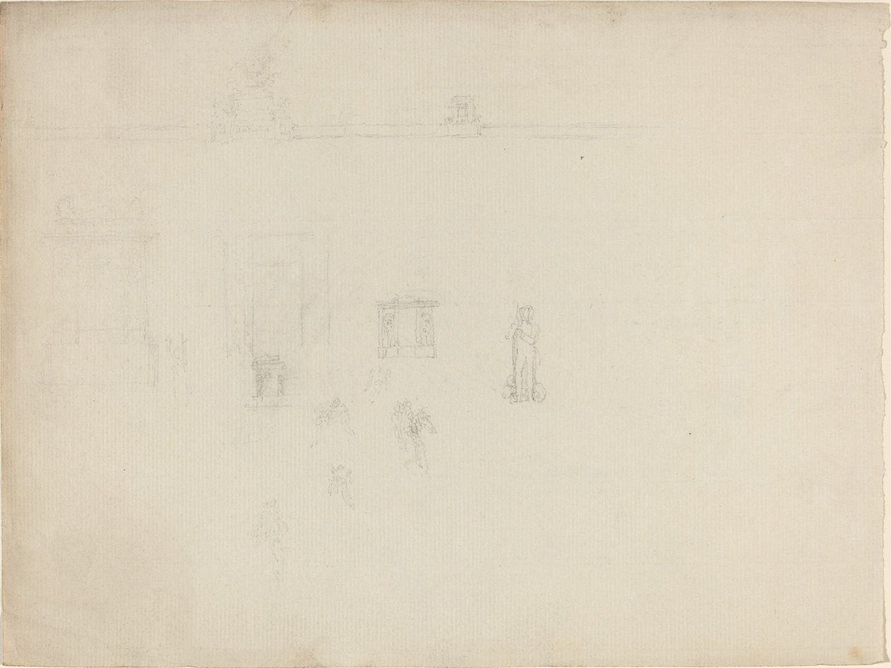 List architektonických a figurálních studií od John Flaxman