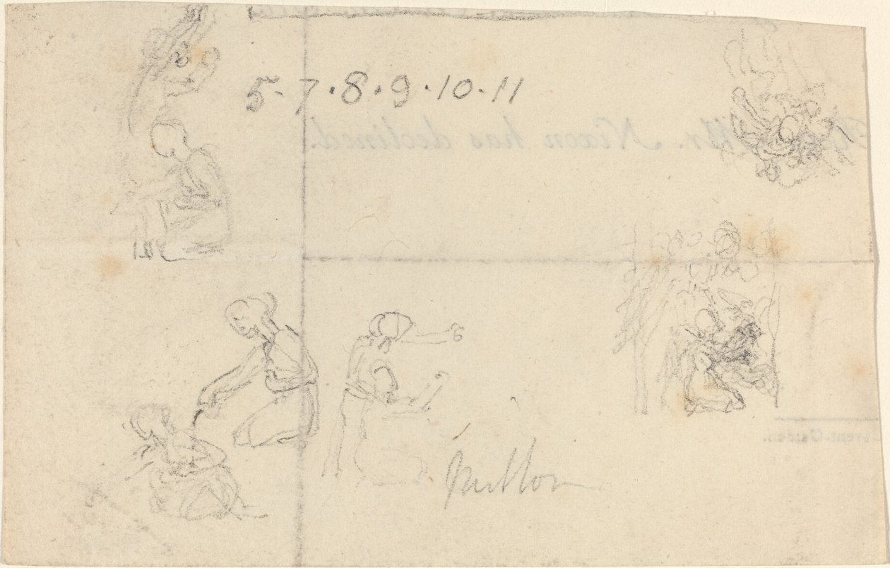 Studie klečících žen od John Flaxman