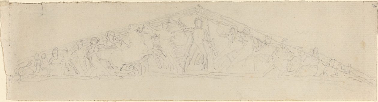 Studie pro rekonstrukci západního štítu Parthenonu od John Flaxman
