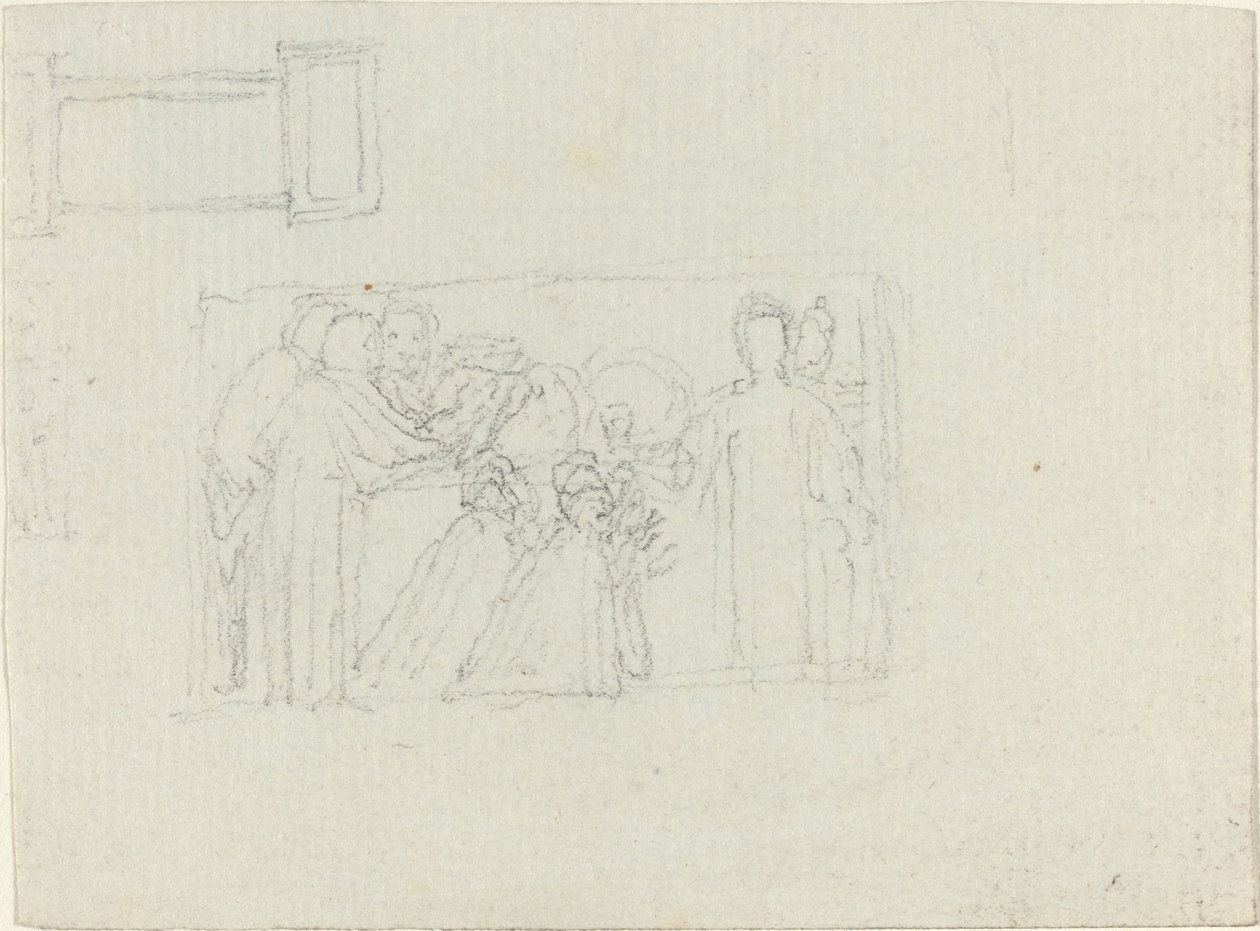 Studie k pomníku duchovního [recto a verso] od John Flaxman