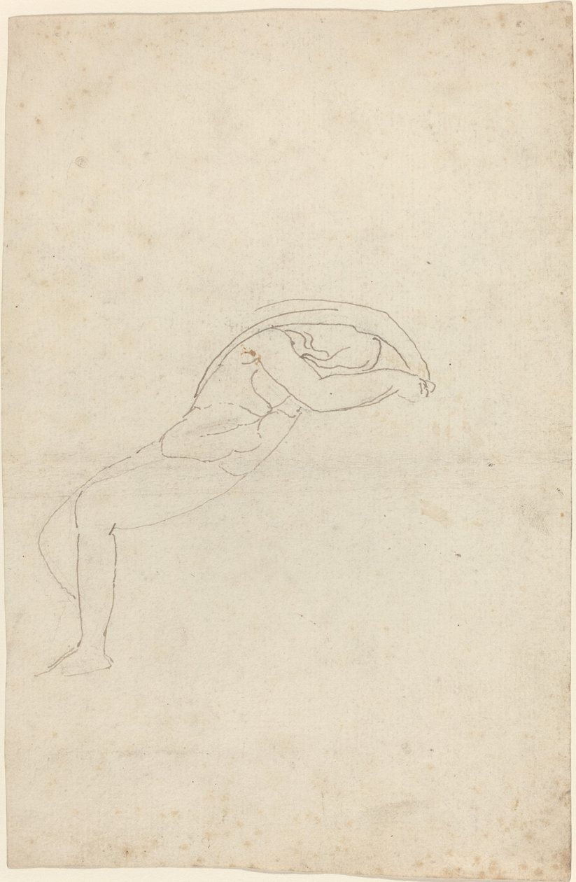 Studie pololežící postavy od John Flaxman