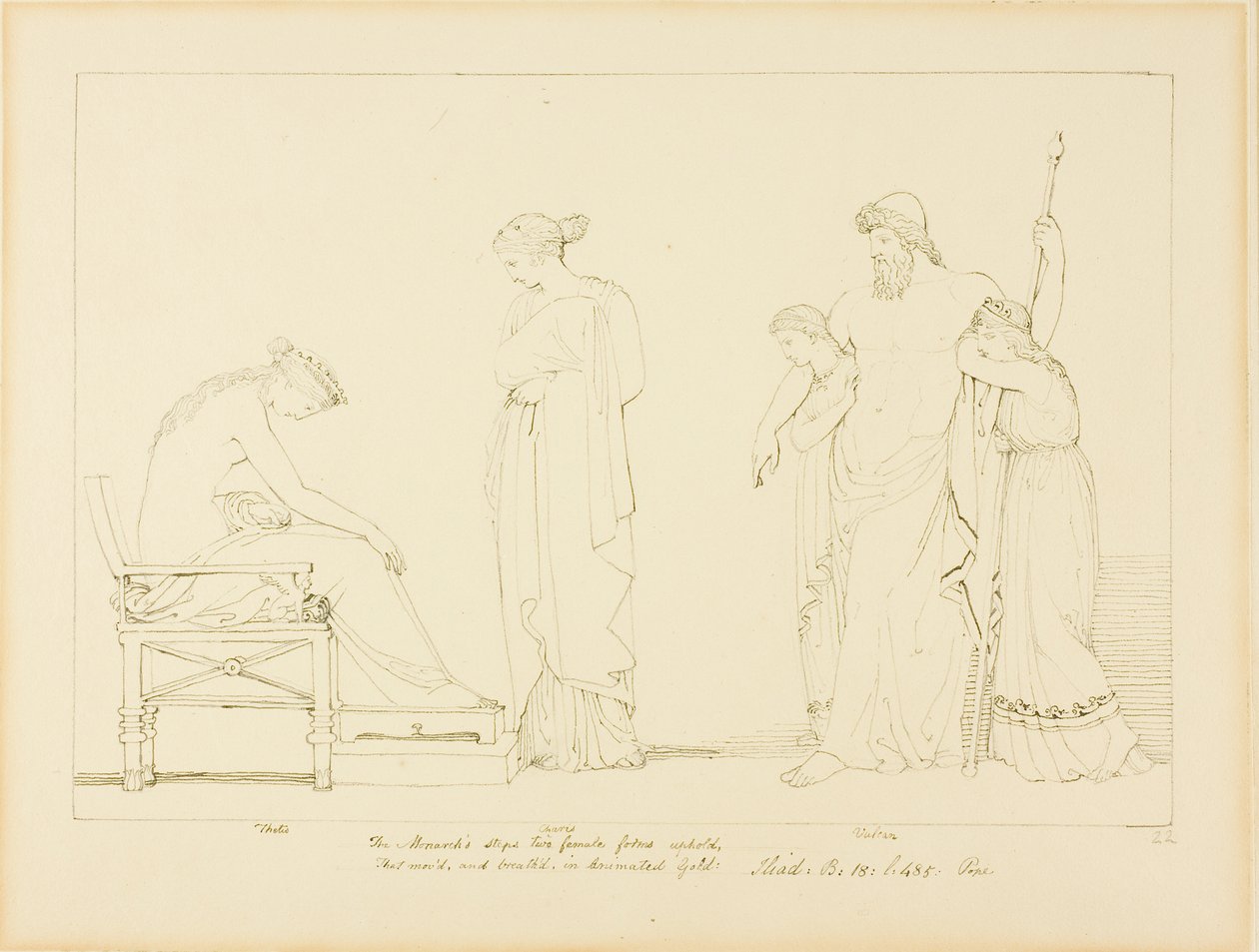 Vulkán a Thetis od John Flaxman