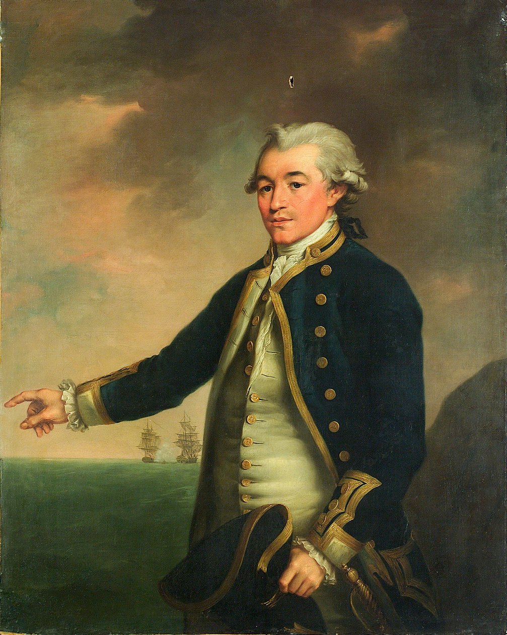 Portrét kapitána Peacocka, asi 1780 (olej na plátně) od John Francis Rigaud