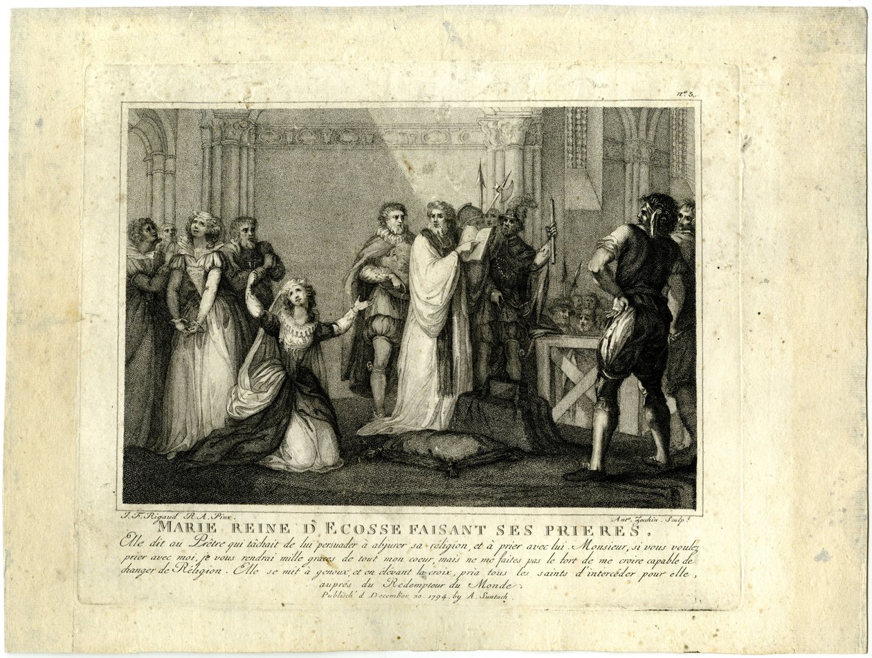 Poslední hodiny Marie Stuartovny, skotské královny od John Francis Rigaud