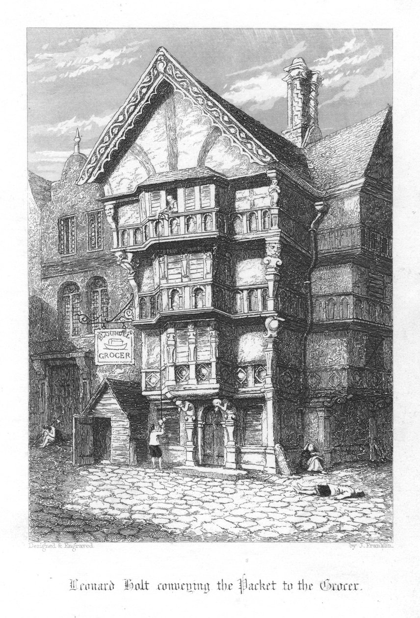 Scéna z Old St Pauls od Williama Harrisona Ainswortha, 1855 od John Franklin