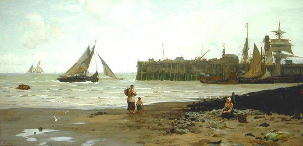 Odliv, Whitstable Harbor od John Fraser