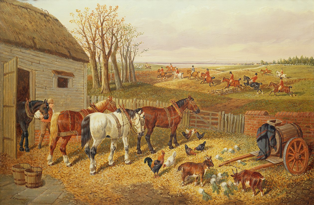 Rušný hospodářský dvůr od John Frederick Herring