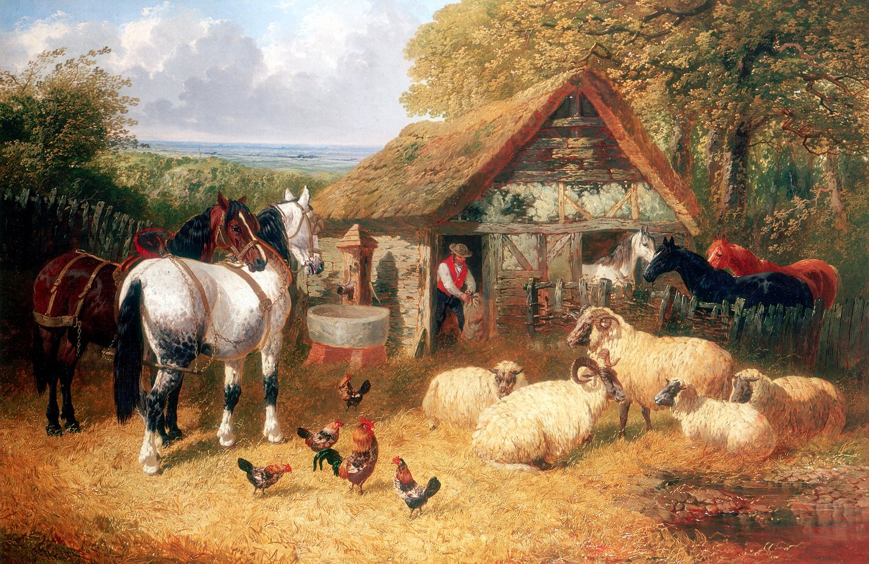 Scéna na farmě, c1840-c1900 od John Frederick Herring II