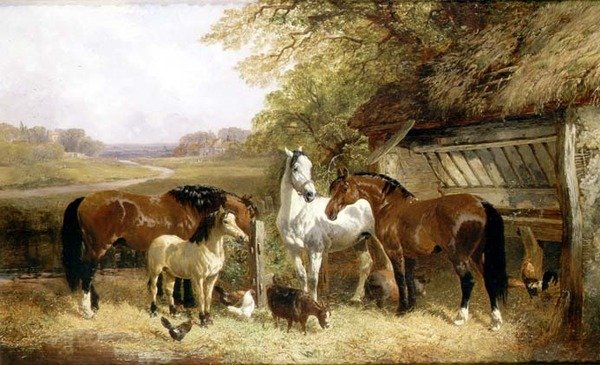 Hospodářská zvířata v krajině (olej na plátně) od John Frederick Herring Jnr
