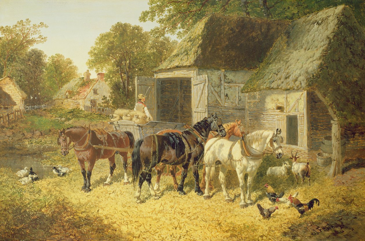 Koně v postroji od John Frederick Herring Junior