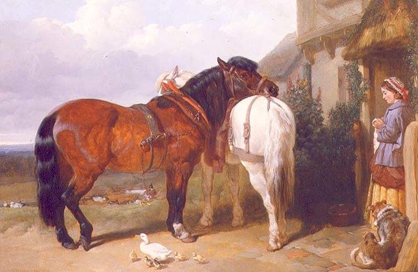 Cartorses u dveří chalupy od John Frederick Herring Senior