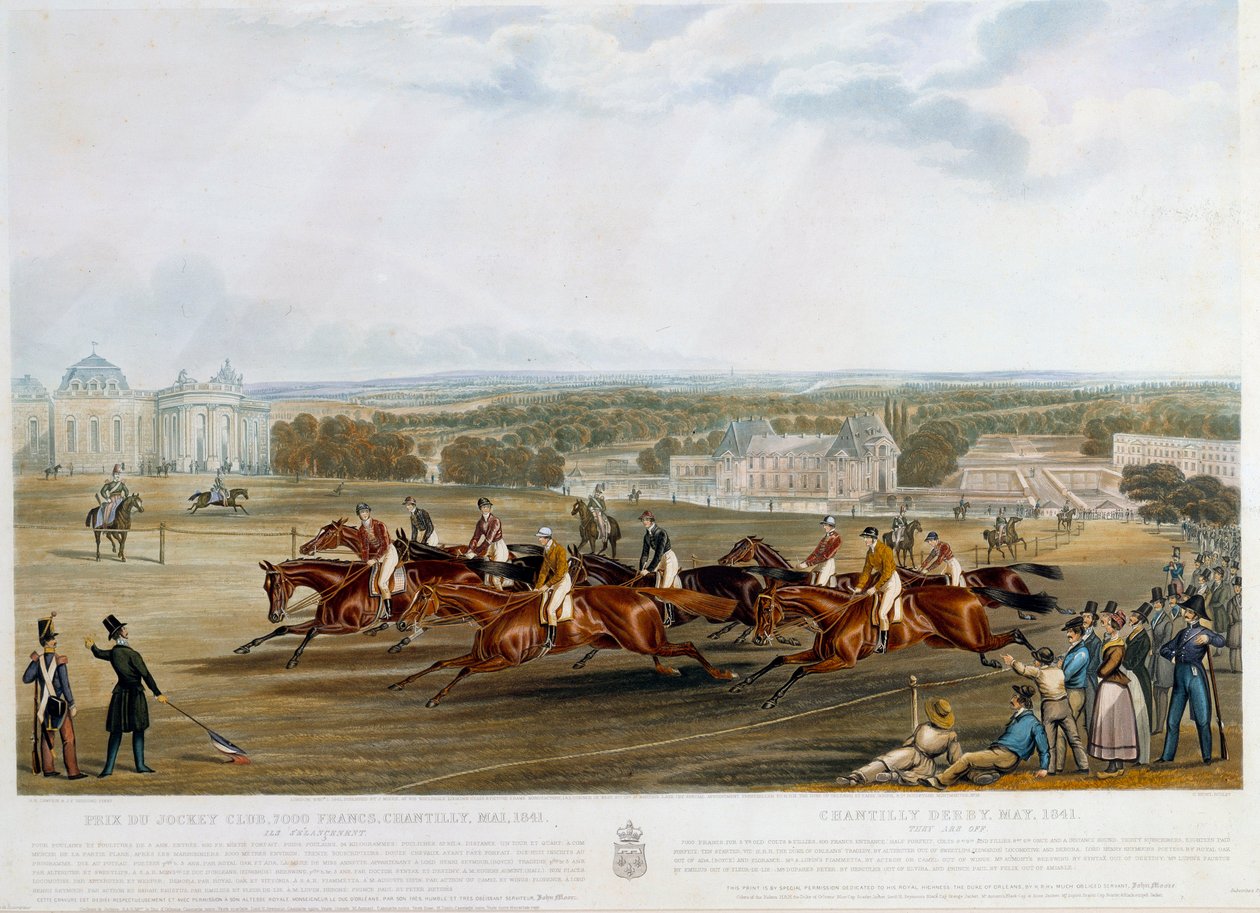 Prix du jockey club a Chantilly v roce 1841 Tisk John Frederick Herring (1795-1865) (ec.engl.) 1841 Collection privee od John Frederick Herring Senior