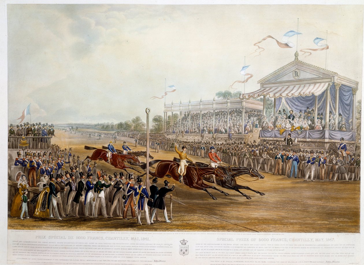 Zvláštní cena 5000 franků pro Chantilly v roce 1841 Tisk John Frederick Herring (1795-1865) (ec.engl.) 1841 Soukromá sbírka od John Frederick Herring Senior