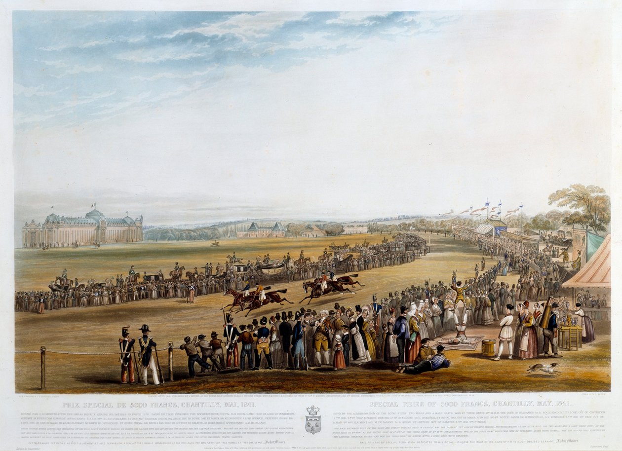 Zvláštní cena 5000 franků pro Chantilly v roce 1841 Tisk John Frederick Herring (1795-1865) (ec.engl.) 1841 Soukromá sbírka od John Frederick Herring Senior