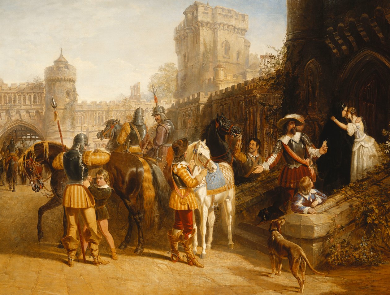 Odjezd hraběnky z Derby z hradu Martindale, 1842 od John Frederick Herring Senior