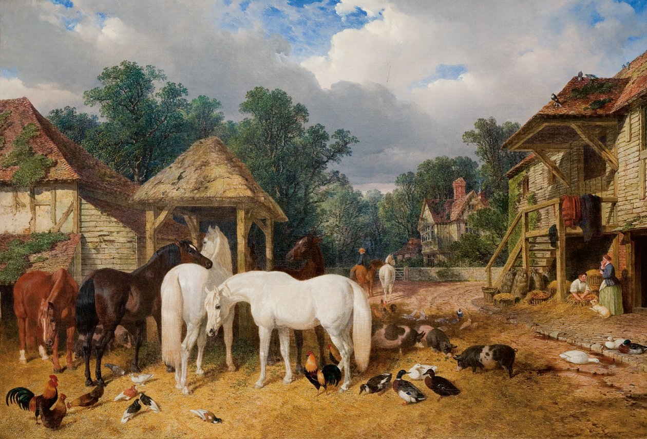 Hospodářský dvůr, 1860 od John Frederick Herring Senior