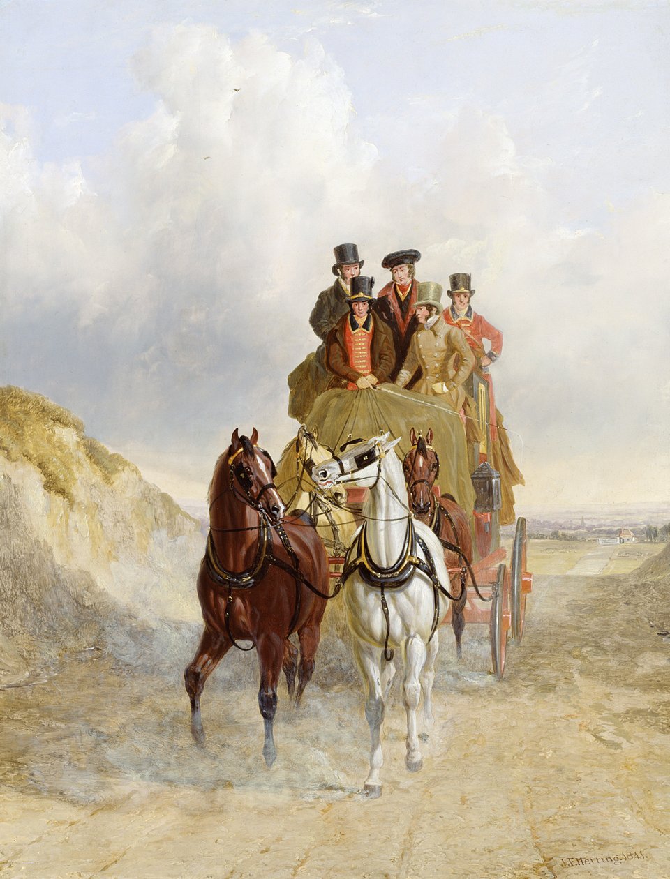 The Royal Mail Coach on the Road, 1841 od John Frederick Herring Senior