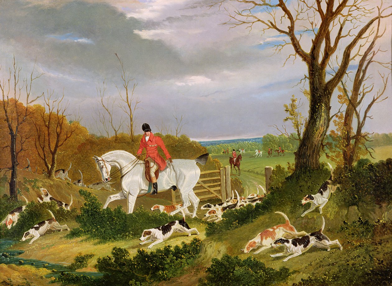 Suffolk Hunt - Jít do krytu poblíž Herringswell od John Frederick Herring Senior