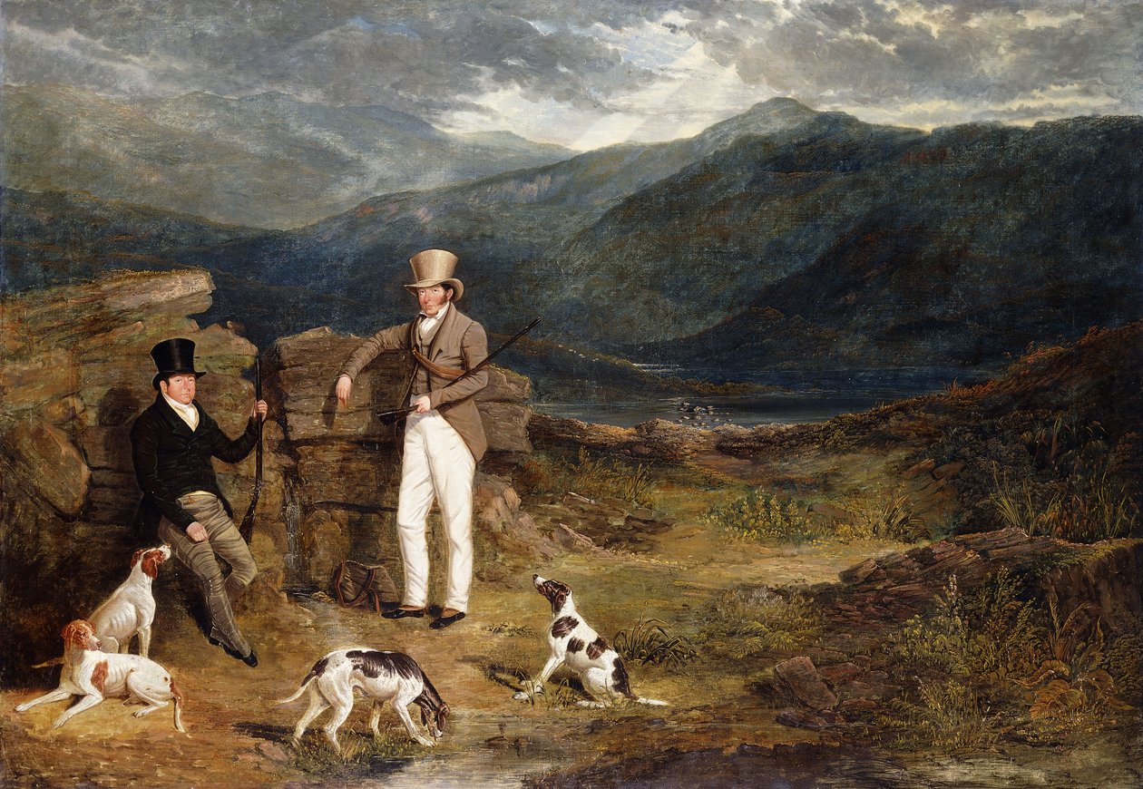 Dva pánové s ukazateli na tetřeví vřesovišti, 1824 od John Frederick Herring Senior