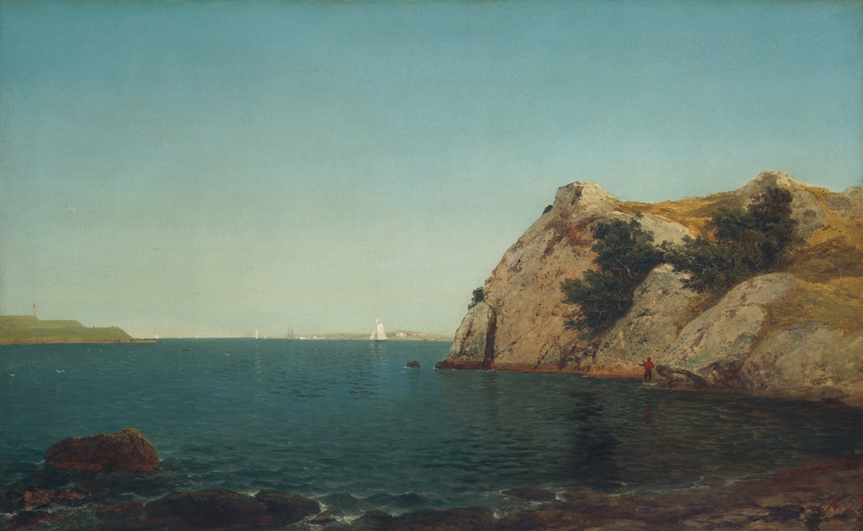 Beacon Rock, Newport Harbor, 1857. od John Frederick Kensett