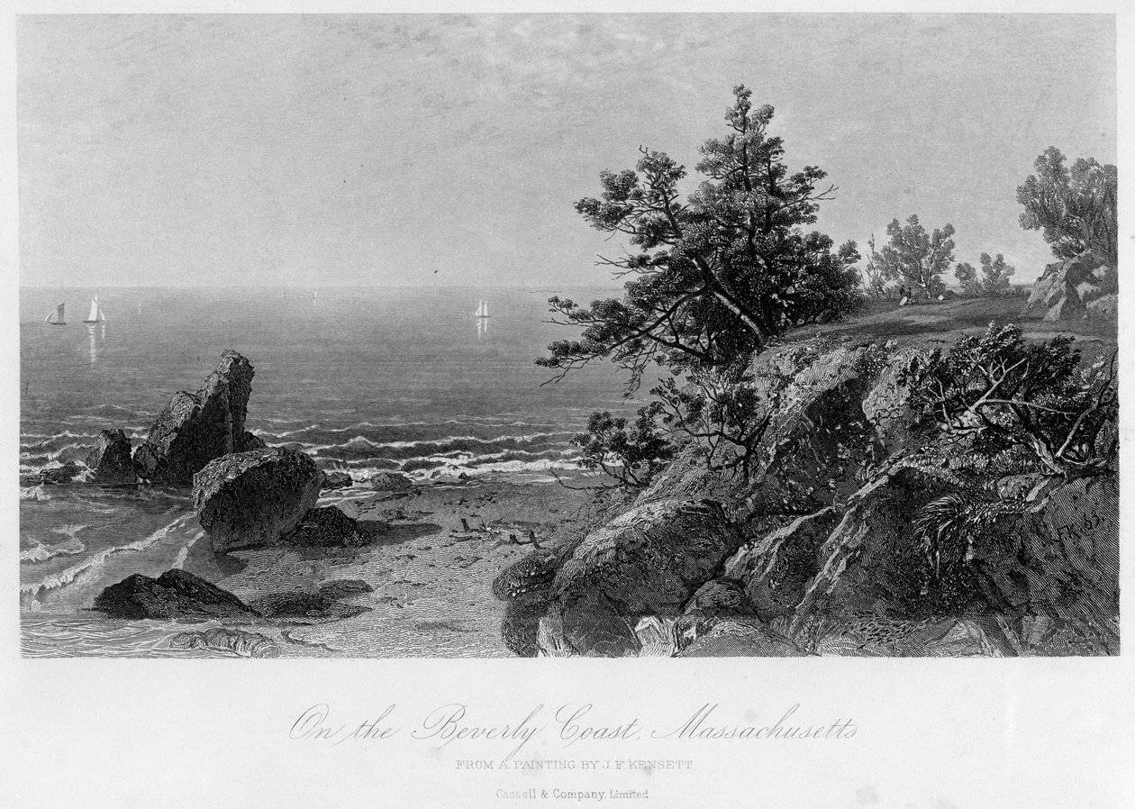 Na pobřeží Beverly, Massachusetts, 19. století. od John Frederick Kensett