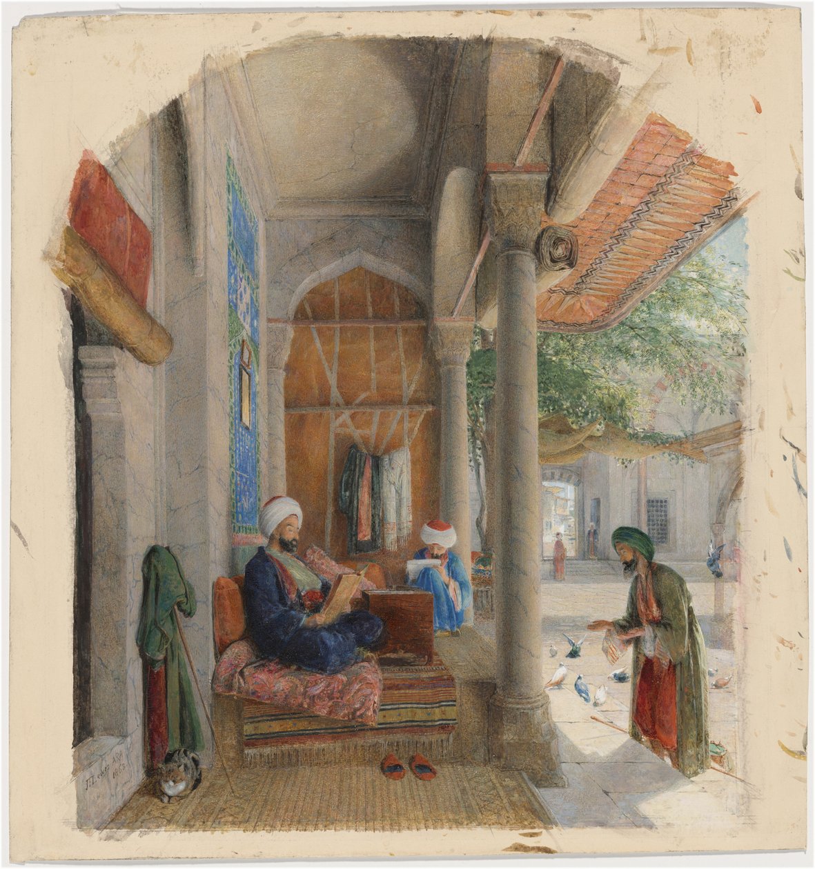 Fakír u vchodu do mešity, Konstantinopol od John Frederick Lewis